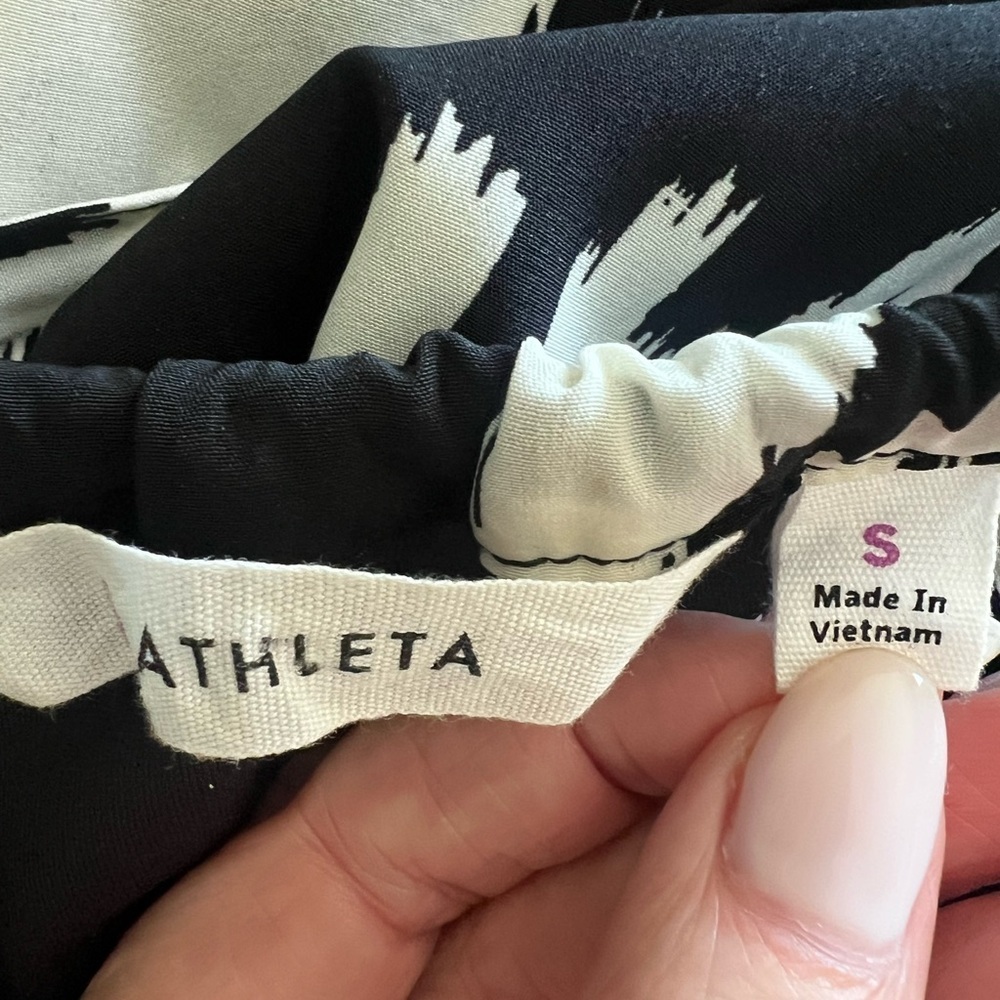 Athleta Black and White Halter Sundress Maxi - Picture 2 of 8